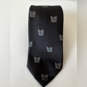 Men’s GUCCII GREY TIE BUTTERFLY PRINT